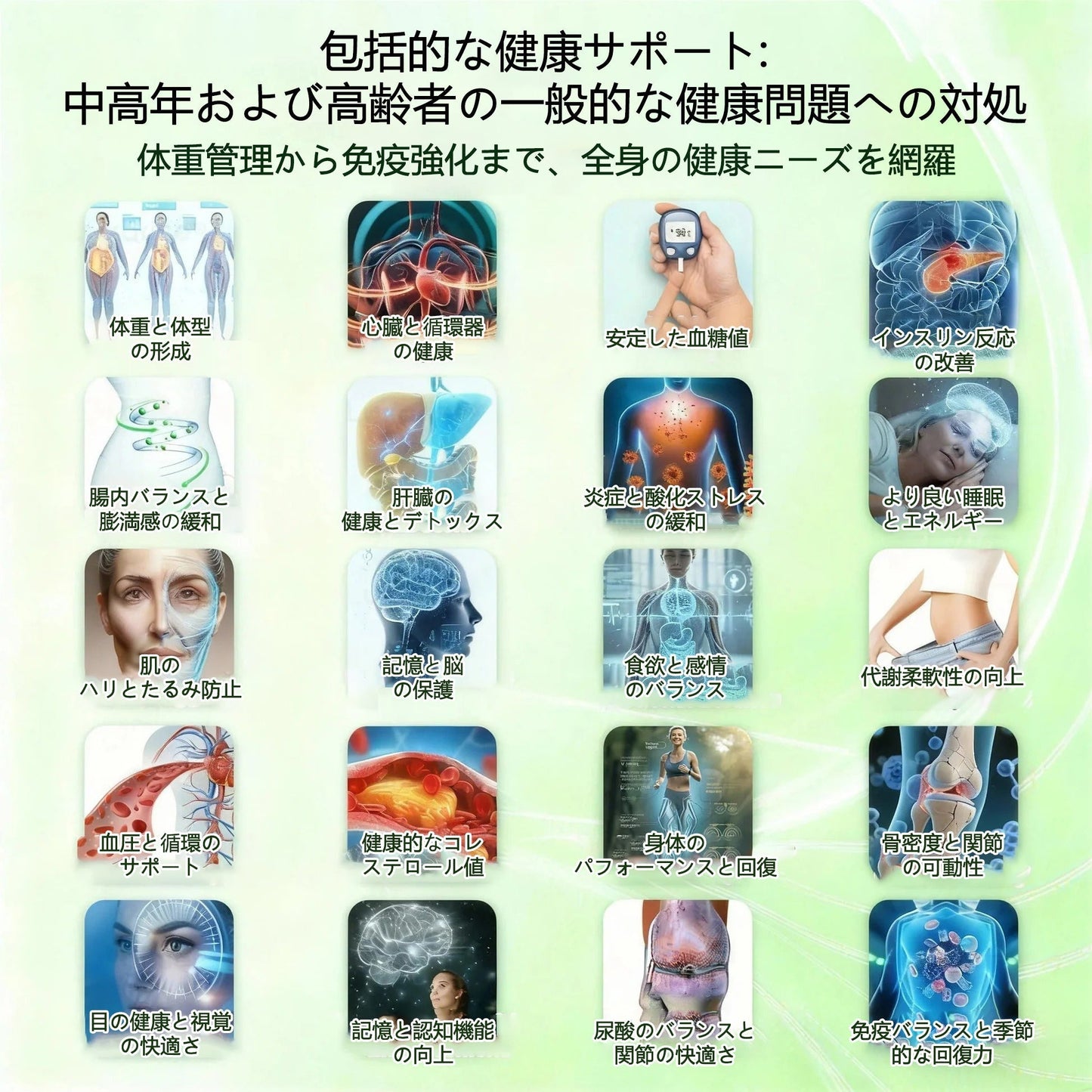 👍👍公式旗艦店 /BSWELL®＆NAD+ 10-in-1 ナノ強化フォーミュラ — 肥満、肌のたるみ、糖尿病、睡眠時無呼吸症候群、関節の悩み、その他健康上の懸念にアプローチ